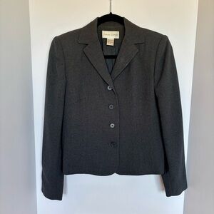 Perfect Work Staple -Casual Corner Women's Charcoal Blazer Sz4